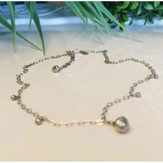 NECKLACE PENDULUM ORGANIC STERLING SILVER NECKLACE PENDULUM ORGANIC STERLING SILVER