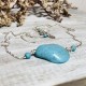 NECKLACE TURQUOISE HOWLITE STONE NECKLACE TURQUOISE HOWLITE STONE