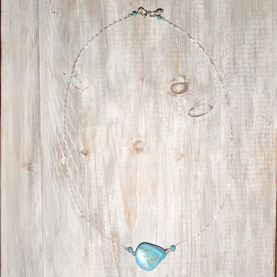 NECKLACE TURQUOISE HOWLITE STONE NECKLACE TURQUOISE HOWLITE STONE