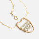 OPEN HEART MOTHER OF PEARLS NECKLACE