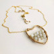 OPEN HEART MOTHER OF PEARLS NECKLACE