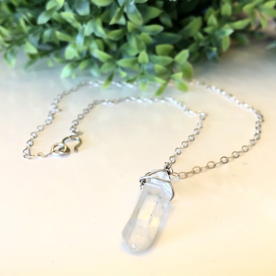 WRAPPED CRYSTAL NECKLACE WRAPPED CRYSTAL NECKLACE