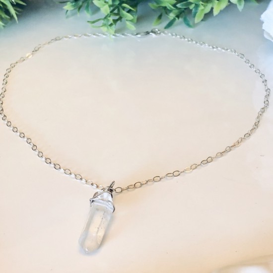 WRAPPED CRYSTAL NECKLACE WRAPPED CRYSTAL NECKLACE