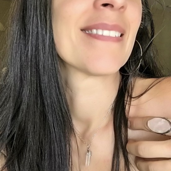 WRAPPED CRYSTAL NECKLACE WRAPPED CRYSTAL NECKLACE