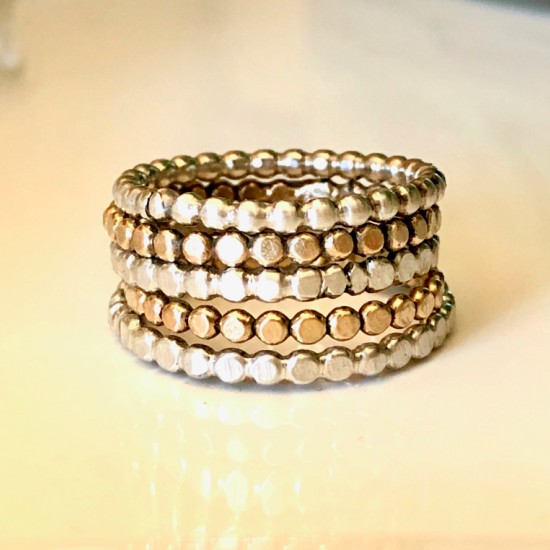 5 DOT STACKING RINGS SET 5 DOT STACKING RINGS SET