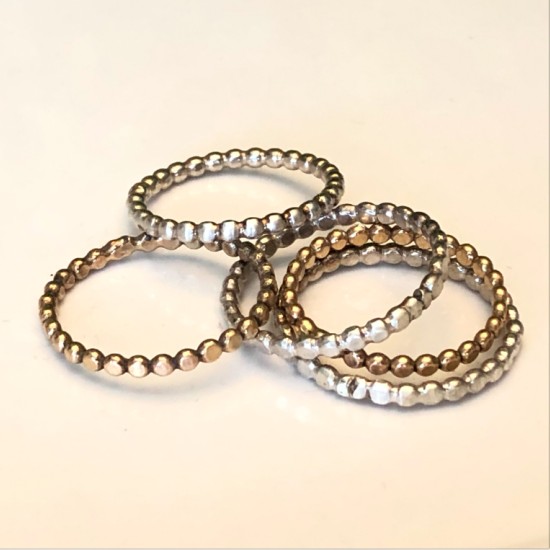 5 DOT STACKING RINGS SET 5 DOT STACKING RINGS SET