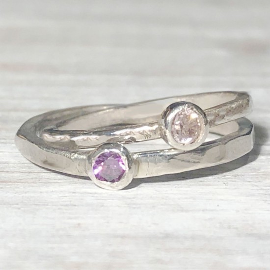 BIRTHSTONE STACKABLE STACKING RING BIRTHSTONE STACKABLE STACKING RING