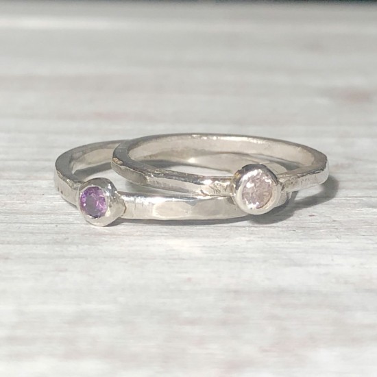 BIRTHSTONE STACKABLE STACKING RING BIRTHSTONE STACKABLE STACKING RING