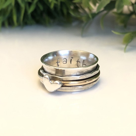 HEART FAITH SPINNER RING HEART FAITH SPINNER RING