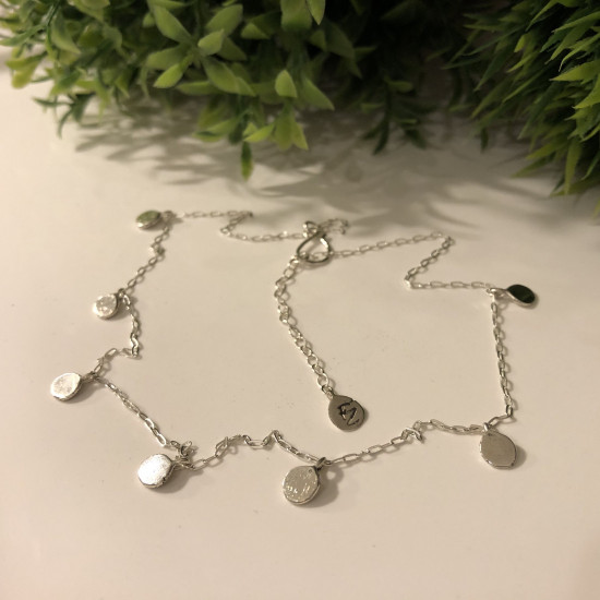 ORGANIC COIN NECKLACE STAMPED