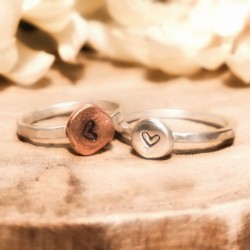 STAMPED STACKING ORGANIC RING STAMPED STACKING ORGANIC RING